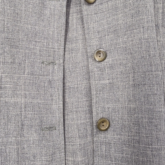 Vintage Heart Soul Button Front Long Jacket Dress USA Minimalist Gray Size 5 - Picture 4 of 16